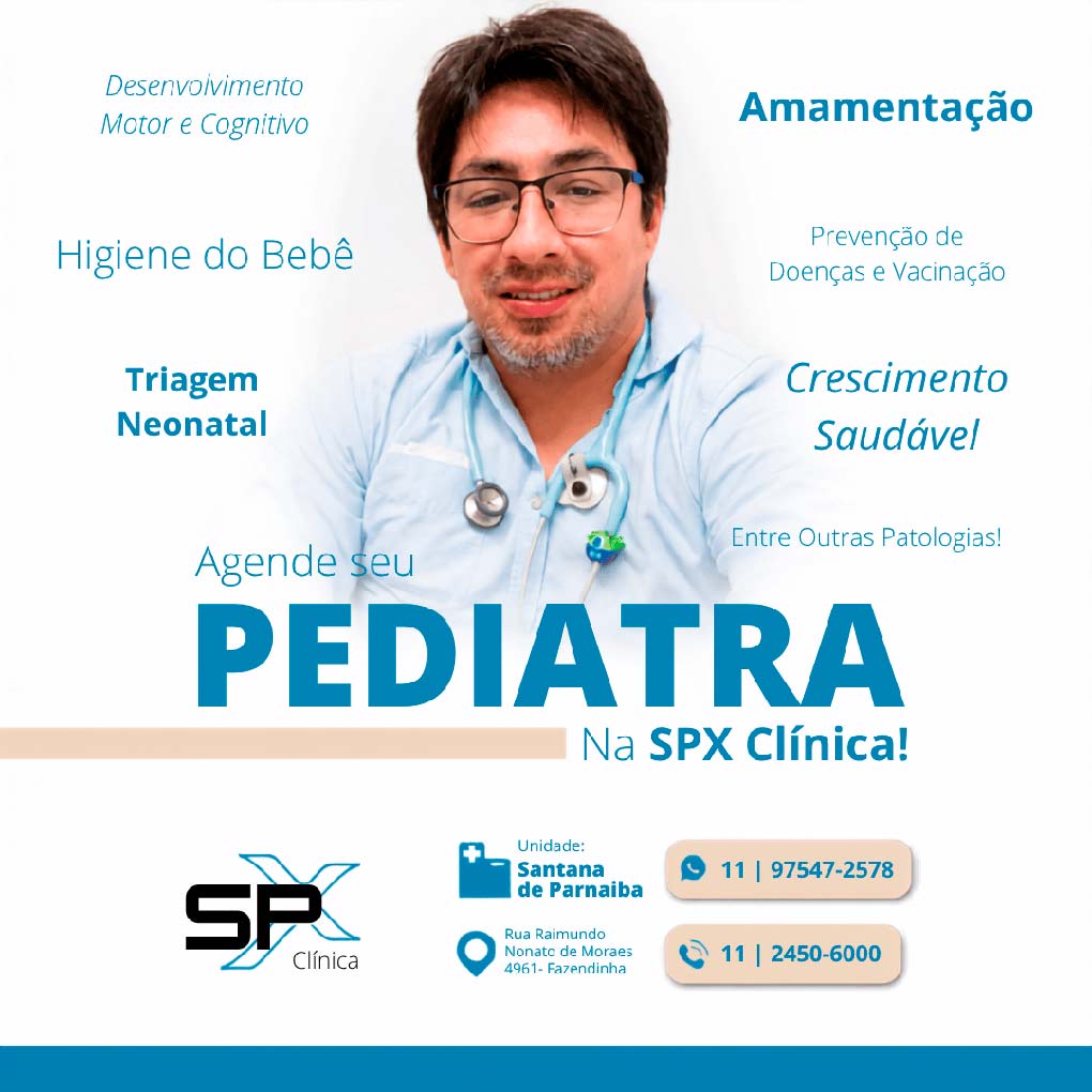 Dr. Einer Zelaya, pediatra na SPX Santana de Parnaíba