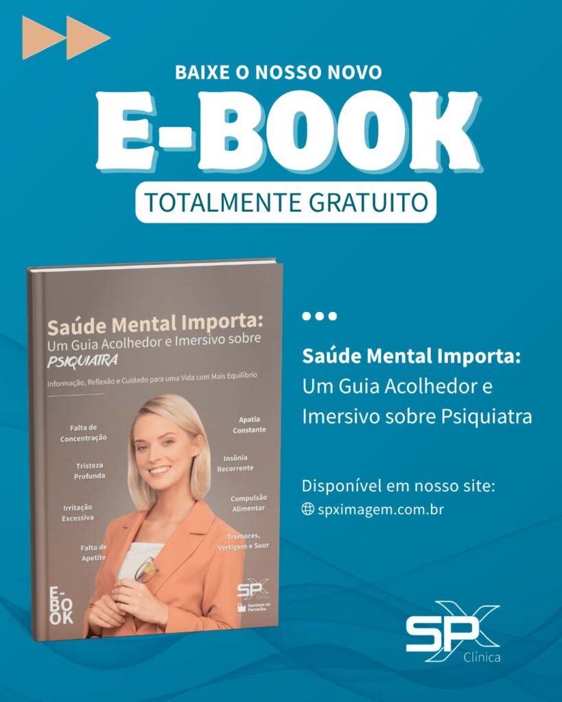 Imagem ilustrativa do e-book de psiquiatria, da SPX Diagnóstico por Imagem
