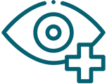 ícone olhos com sinal de mais