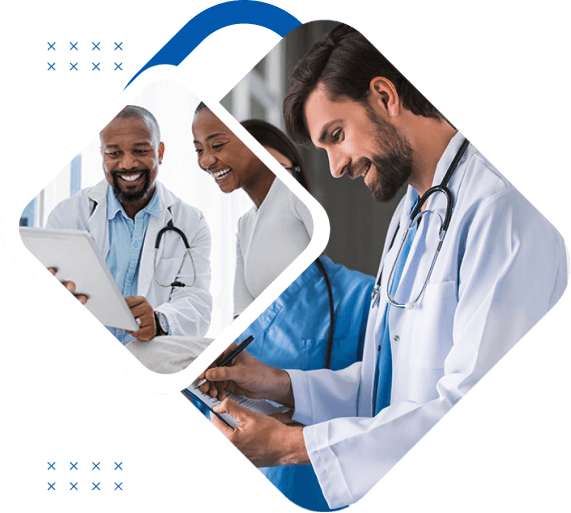 arte médicos sorrindo