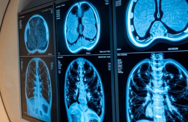 Imagens 3d de um exame de Tomografia Computadorizada