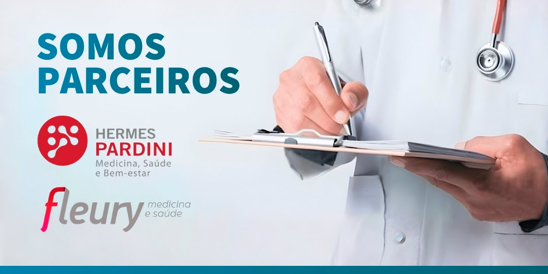 Banner de divulgação parceria SPX e Fleury/Hermes Pardini