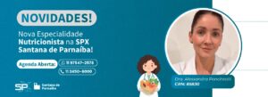 Nova nutricionista da SPX Santana de Parnaíba