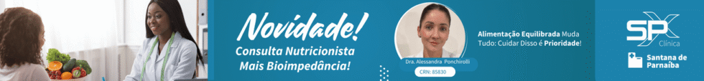 Banner de divulgação da nova nutricionista da SPX Santana de Parnaíba, Alessandra Ponchirolli