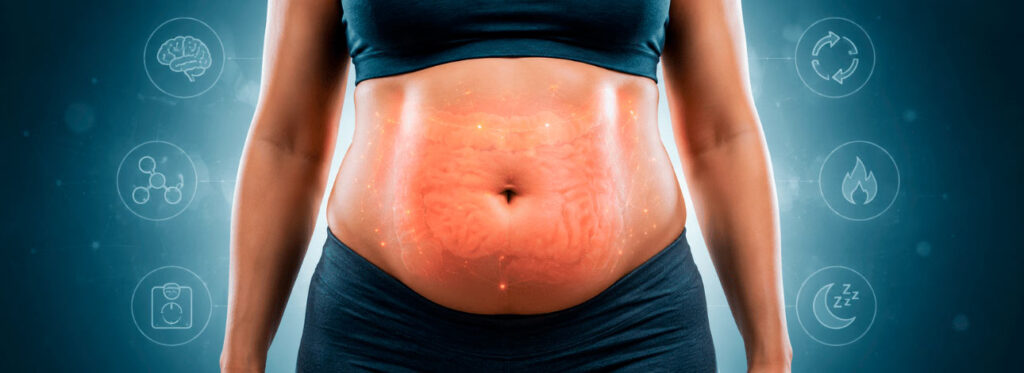 Figura de uma barriga com problemas de metabolismo desregulado