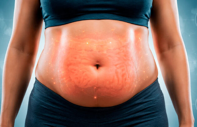 Figura de uma barriga com problemas de metabolismo desregulado