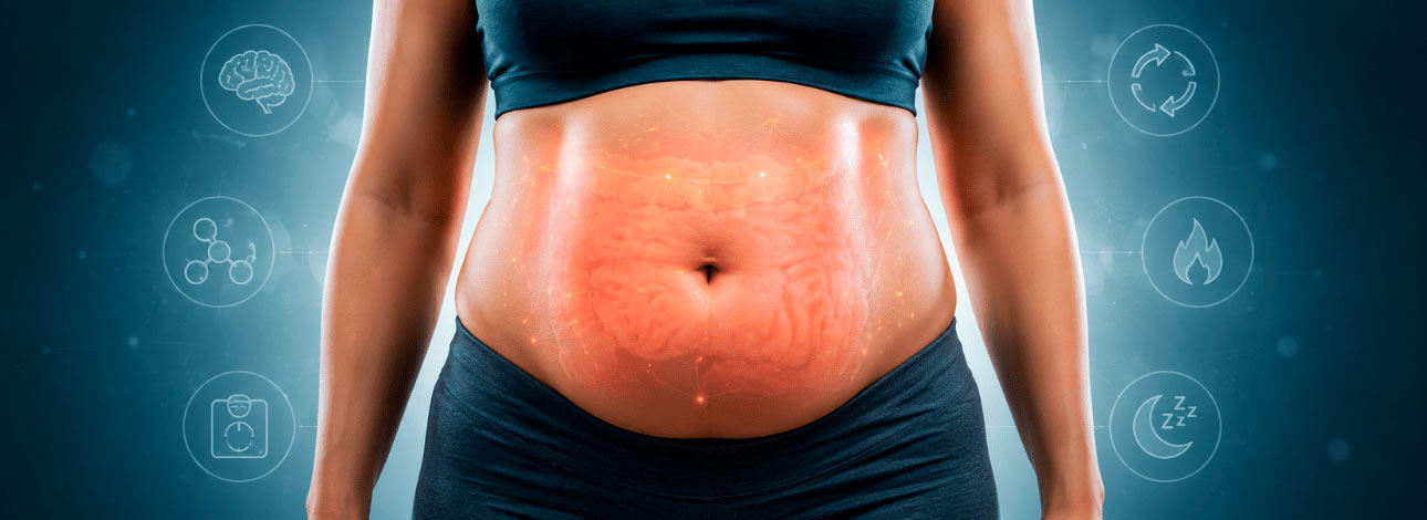 Figura de uma barriga com problemas de metabolismo desregulado