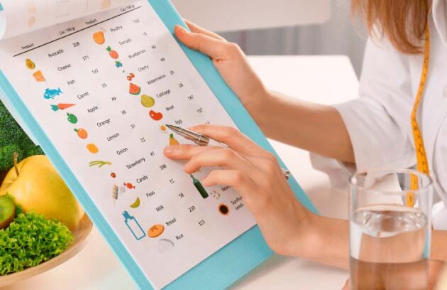 Consulta com uma nutricionista
