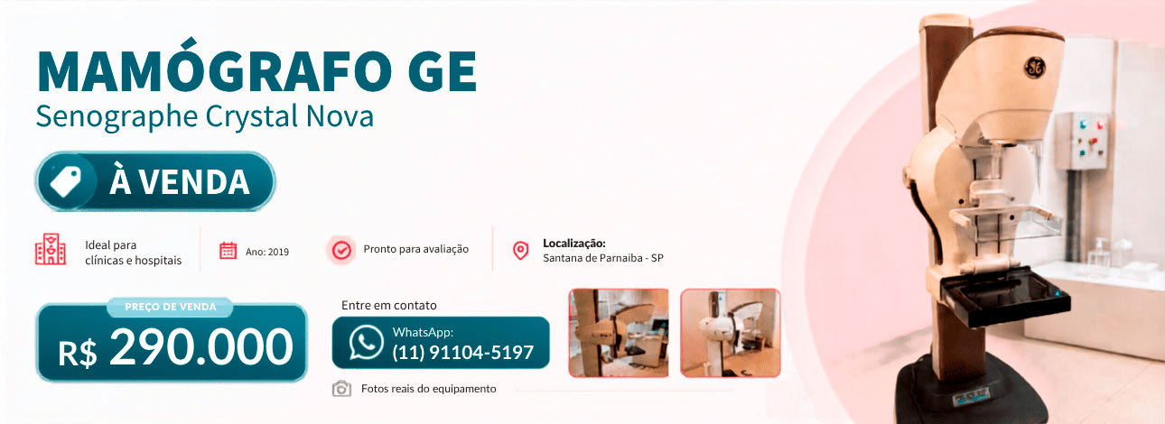 Mamógrafo GE Senographe Crystal Nova disponível para avaliação em Santana de Parnaíba