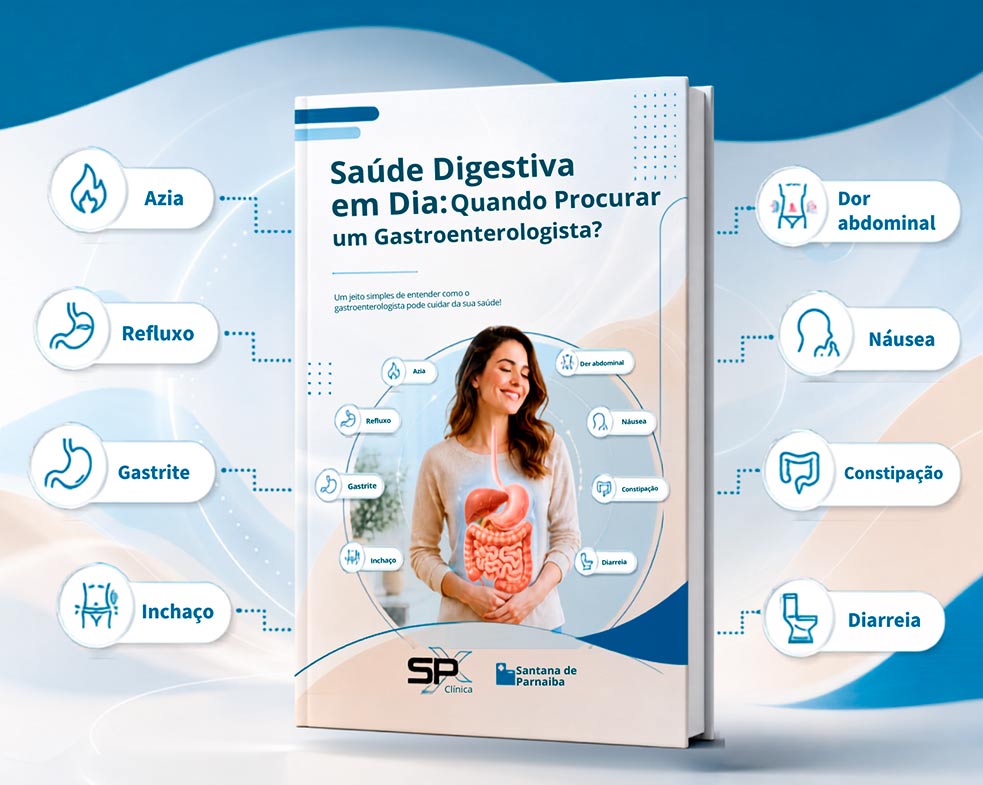 Capa e-book sobre Gastroenterologia da SPX Imagem