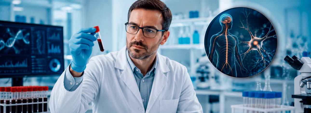 Médico segurando uma análise de exame de sangue