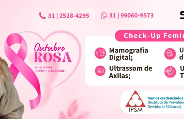 Pacote de exames neste Outubro Rosa na SPX HPM Belo Horizonte