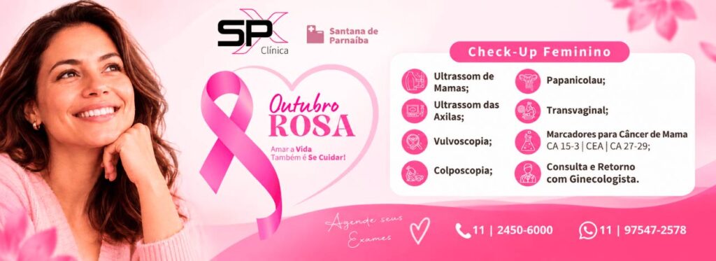 Pacote de consulta e exames neste Outubro Rosa na SPX Santana de Parnaíba