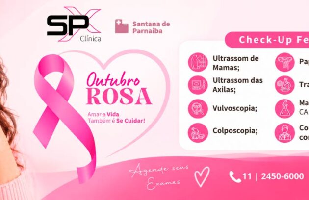 Pacote de consulta e exames neste Outubro Rosa na SPX Santana de Parnaíba
