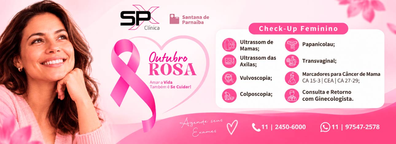 Pacote de consulta e exames neste Outubro Rosa na SPX Santana de Parnaíba