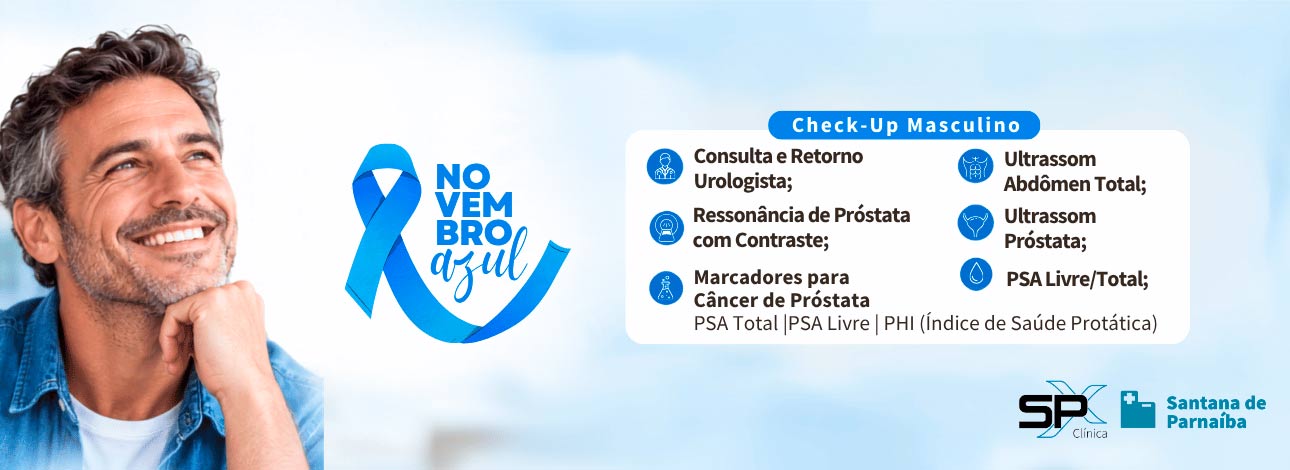 Pacote consulta e exames Novembro Azul na SPX Santana de Parnaíba
