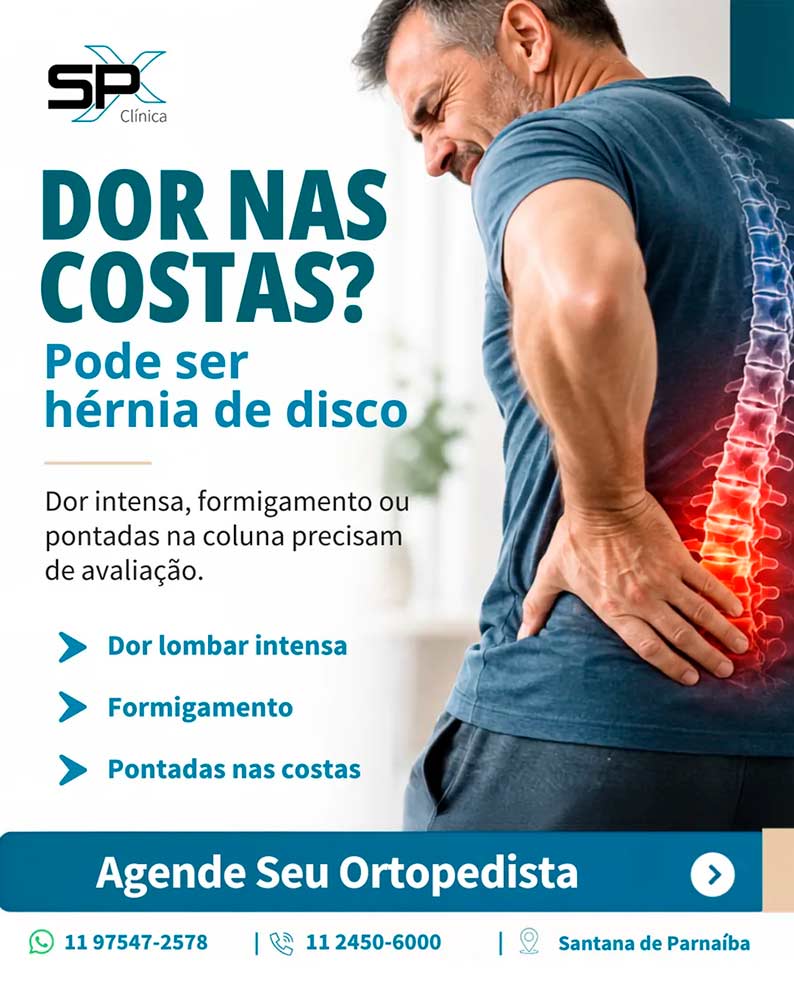 Dor nas costas e avaliação ortopédica